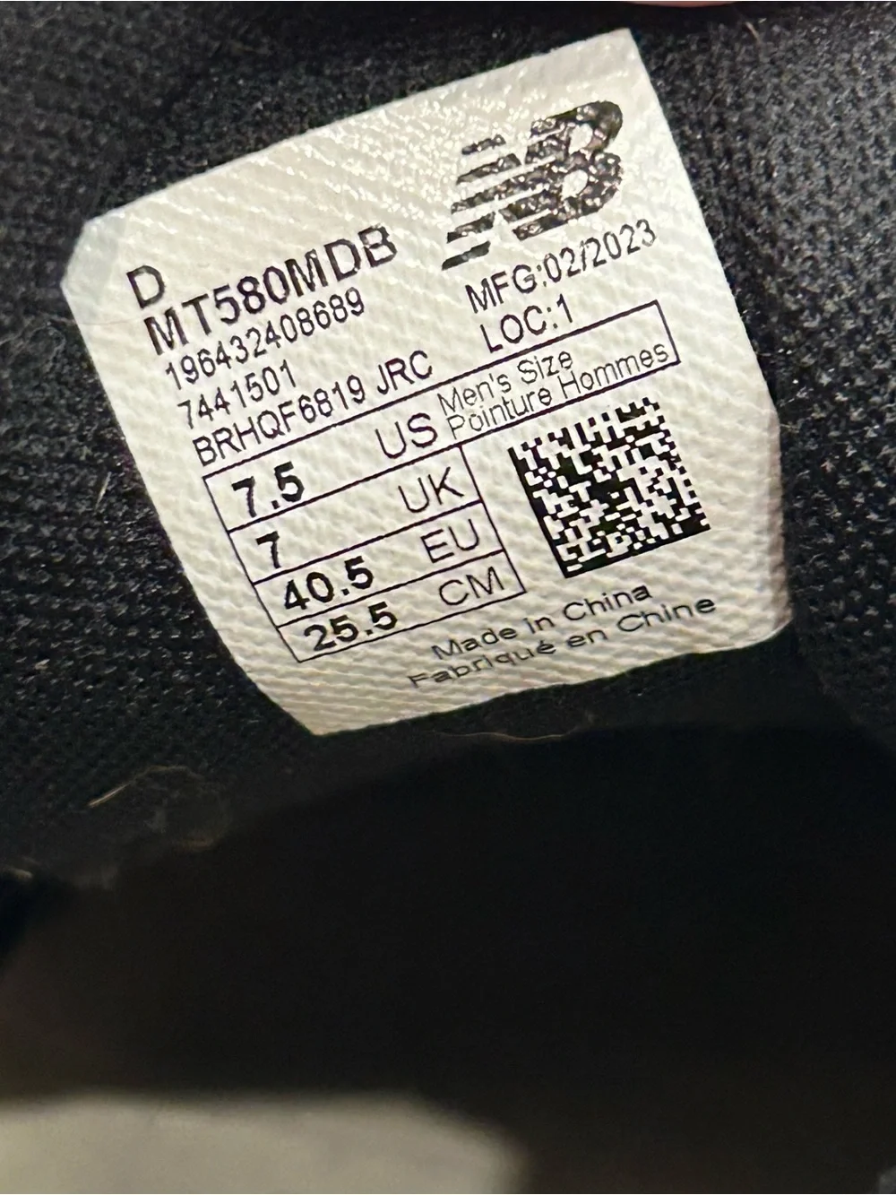 New Balance 580 Shoes Men's Size 7.5 Black Shadow Grey Suede Sneakers MT580MDB